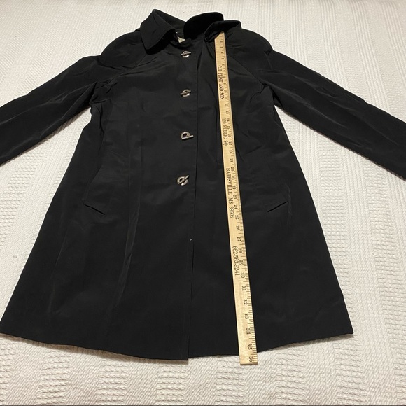 Fog by London Fog Women Medium Black Hoodie Casual Business Long Coat - Picture 5 of 7